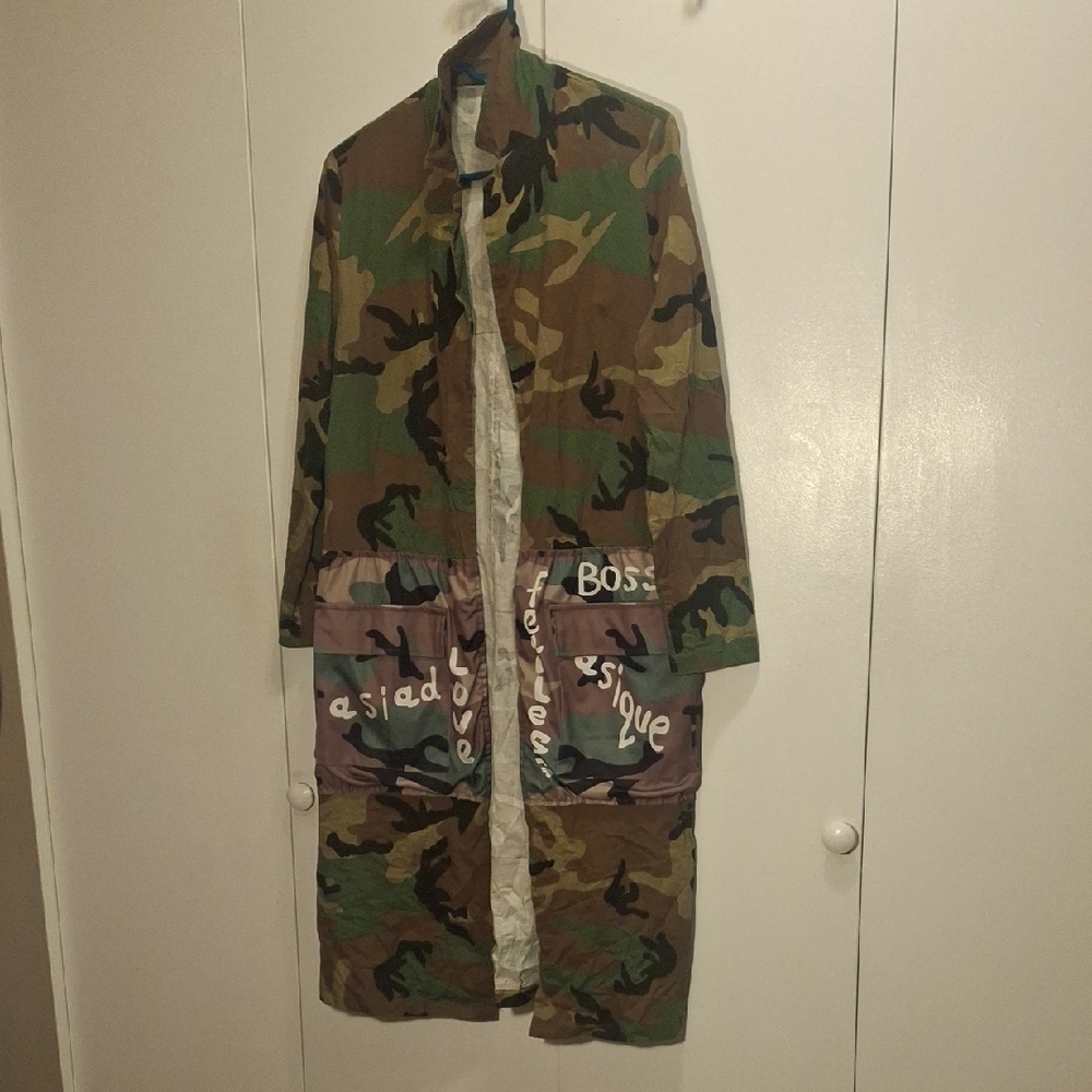 Camouflage Trench Coat